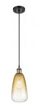 Innovations Lighting 516-1P-BAB-G480-6AM - Brookhaven Almond - 1 Light - 6 inch - Black Antique Brass - Cord hung - Mini Pendant