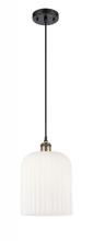 Innovations Lighting 516-1P-BAB-G559-8GWH - Bridal Veil - 1 Light - 5 inch - Black Antique Brass - Cord hung - Mini Pendant