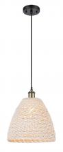 Innovations Lighting 516-1P-BAB-NBD-12-NAT - Bristol Natural - 1 Light - 6 inch - Black Antique Brass - Cord hung - Mini Pendant