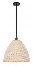 Innovations Lighting 516-1P-BAB-NBD-16-NAT - Bristol Natural - 1 Light - 6 inch - Black Antique Brass - Cord hung - Mini Pendant