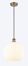 Innovations Lighting 516-1P-BB-G1217-12WV - White Venetian - 1 Light - 12 inch - Brushed Brass - Cord Hung - Mini Pendant