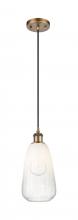 Innovations Lighting 516-1P-BB-G480-6OP - Brookhaven Almond - 1 Light - 6 inch - Brushed Brass - Cord hung - Mini Pendant