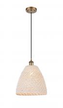 Innovations Lighting 516-1P-BB-NBD-12-NAT - Bristol Natural - 1 Light - 6 inch - Brushed Brass - Cord hung - Mini Pendant