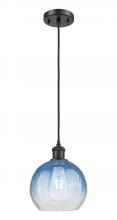 Innovations Lighting 516-1P-BK-G483-8SB - Brookhaven Globe - 1 Light - 8 inch - Matte Black - Cord hung - Mini Pendant