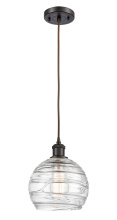 Innovations Lighting 516-1P-OB-G1213-8CL - Athens Deco Swirl - 1 Light - 8 inch - Oil Rubbed Bronze - Cord hung - Mini Pendant