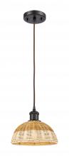 Innovations Lighting 516-1P-OB-NBD2-9-NAT - Bristol Natural II - 1 Light - 9 inch - Oil Rubbed Bronze - Cord hung - Mini Pendant
