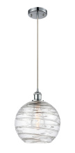 Innovations Lighting 516-1P-PC-G1213-10CL - Athens Deco Swirl - 1 Light - 10 inch - Polished Chrome - Cord hung - Mini Pendant