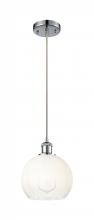 Innovations Lighting 516-1P-PC-G483-8OP - Brookhaven Globe - 1 Light - 8 inch - Polished Chrome - Cord hung - Mini Pendant