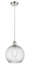 Innovations Lighting 516-1P-PN-G1214-10 - Large Twisted Swirl 1 Light Mini Pendant