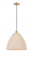 Innovations Lighting 516-1P-SG-NBD-16-NAT - Bristol Natural - 1 Light - 6 inch - Satin Gold - Cord hung - Mini Pendant