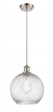 Innovations Lighting 516-1P-SN-G1214-10 - Large Twisted Swirl 1 Light Mini Pendant