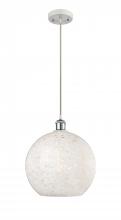 Innovations Lighting 516-1P-WPC-G1216-12WM - White Mouchette - 1 Light - 12 inch - White Polished Chrome - Cord Hung - Mini Pendant