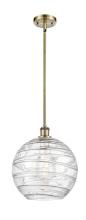 Innovations Lighting 516-1S-AB-G1213-12CL - Athens Deco Swirl - 1 Light - 12 inch - Antique Brass - Stem hung - Mini Pendant