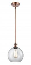 Innovations Lighting 516-1S-AC-G122 - Athens - 1 Light - 8 inch - Antique Copper - Mini Pendant