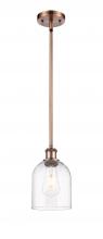 Innovations Lighting 516-1S-AC-G558-6CL - Bella - 1 Light - 6 inch - Antique Copper - Mini Pendant