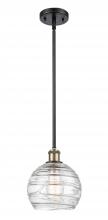 Innovations Lighting 516-1S-BAB-G1213-8 - Athens Deco Swirl - 1 Light - 8 inch - Black Antique Brass - Mini Pendant