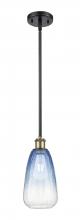 Innovations Lighting 516-1S-BAB-G480-6SB - Brookhaven Almond - 1 Light - 6 inch - Black Antique Brass - Stem hung - Mini Pendant