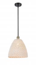 Innovations Lighting 516-1S-BAB-NBD-12-NAT - Bristol Natural - 1 Light - 6 inch - Black Antique Brass - Mini Pendant