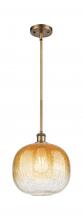 Innovations Lighting 516-1S-BB-G481-10AM - Brookhaven Sphere - 1 Light - 11 inch - Brushed Brass - Stem hung - Mini Pendant