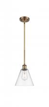 Innovations Lighting 516-1S-BB-GBC-82 - Berkshire - 1 Light - 8 inch - Brushed Brass - Mini Pendant