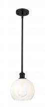 Innovations Lighting 516-1S-BK-G483-8OP - Brookhaven Globe - 1 Light - 8 inch - Matte Black - Stem hung - Mini Pendant