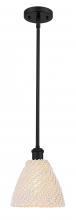 Innovations Lighting 516-1S-BK-NBD-75-NAT - Bristol Natural - 1 Light - 6 inch - Matte Black - Mini Pendant