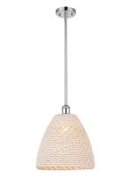 Innovations Lighting 516-1S-PC-NBD-12-NAT - Bristol Natural - 1 Light - 6 inch - Polished Chrome - Mini Pendant