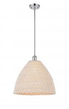 Innovations Lighting 516-1S-PC-NBD-16-NAT - Bristol Natural - 1 Light - 6 inch - Polished Chrome - Mini Pendant