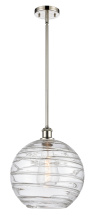 Innovations Lighting 516-1S-PN-G1213-12CL - Athens Deco Swirl - 1 Light - 12 inch - Polished Nickel - Stem hung - Mini Pendant