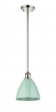 Innovations Lighting 516-1S-PN-MBD-75-SF - Plymouth - 1 Light - 8 inch - Polished Nickel - Pendant