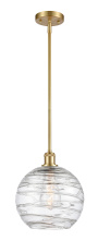 Innovations Lighting 516-1S-SG-G1213-10CL - Athens Deco Swirl - 1 Light - 10 inch - Satin Gold - Stem hung - Mini Pendant