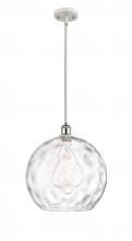 Innovations Lighting 516-1S-WPC-G1215-14 - Athens Water Glass - 1 Light - 13 inch - White Polished Chrome - Pendant