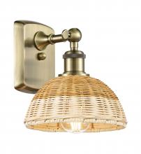 Innovations Lighting 516-1W-AB-NBD2-75-NAT - Bristol Natural II - 1 Light - 8 inch - Antique Brass - Sconce