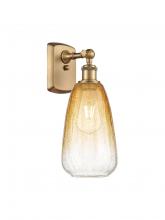 Innovations Lighting 516-1W-BB-G480-6AM - Brookhaven Almond - 1 Light - 6 inch - Brushed Brass - Sconce