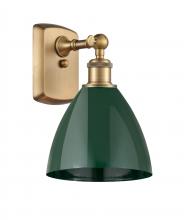 Innovations Lighting 516-1W-BB-MBD-75-GR - Plymouth - 1 Light - 8 inch - Brushed Brass - Sconce