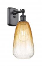 Innovations Lighting 516-1W-BK-G480-6AM - Brookhaven Almond - 1 Light - 6 inch - Matte Black - Sconce