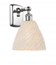 Innovations Lighting 516-1W-PC-NBD-75-NAT - Bristol Natural - 1 Light - 8 inch - Polished Chrome - Sconce