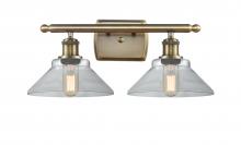 Innovations Lighting 516-2W-AB-G132 - Orwell - 2 Light - 18 inch - Antique Brass - Bath Vanity Light