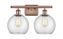 Innovations Lighting 516-2W-AC-G122-8CSN - Farmhouse Chicken Wire 2 Light Bath Vanity Light