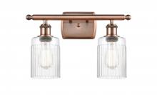 Innovations Lighting 516-2W-AC-G342 - Hadley - 2 Light - 15 inch - Antique Copper - Bath Vanity Light