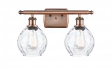 Innovations Lighting 516-2W-AC-G362 - Waverly - 2 Light - 16 inch - Antique Copper - Bath Vanity Light