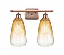 Innovations Lighting 516-2W-AC-G480-6AM - Brookhaven Almond - 2 Light - 16 inch - Antique Copper - Bath Vanity Light