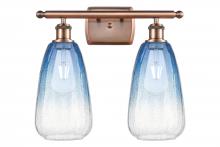Innovations Lighting 516-2W-AC-G480-6SB - Brookhaven Almond - 2 Light - 16 inch - Antique Copper - Bath Vanity Light