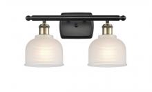 Innovations Lighting 516-2W-BAB-G411 - Dayton - 2 Light - 16 inch - Black Antique Brass - Bath Vanity Light