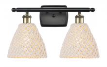 Innovations Lighting 516-2W-BAB-NBD-75-NAT - Bristol Natural - 2 Light - 18 inch - Black Antique Brass - Bath Vanity Light