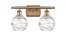 Innovations Lighting 516-2W-BB-G1213-6CL - Athens Deco Swirl - 2 Light - 16 inch - Brushed Brass - Bath Vanity Light