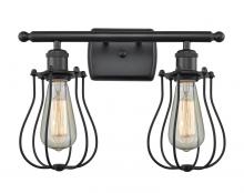 Innovations Lighting 516-2W-BK-CE513-BK - Barrington - 2 Light - 16 inch - Matte Black - Bath Vanity Light