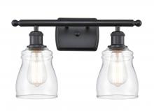 Innovations Lighting 516-2W-BK-G392 - Ellery - 2 Light - 15 inch - Matte Black - Bath Vanity Light