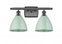 Innovations Lighting 516-2W-OB-MBD-75-SF - Plymouth - 2 Light - 18 inch - Oil Rubbed Bronze - Bath Vanity Light