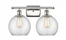 Innovations Lighting 516-2W-PN-G122-8CSN - Farmhouse Chicken Wire 2 Light Bath Vanity Light